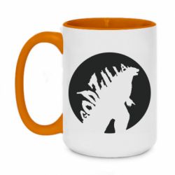 Чашка двухцветная 420ml Godzilla and moon - PrintSalon