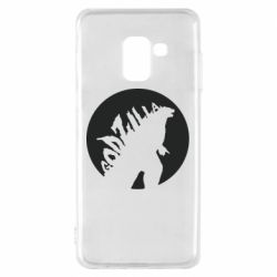 Чехол для Samsung A8 2018 Godzilla and moon - PrintSalon