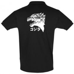Мужское поло Godzilla in japanese - PrintSalon