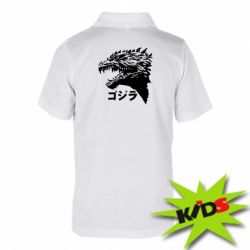 Детское поло Godzilla in japanese - PrintSalon