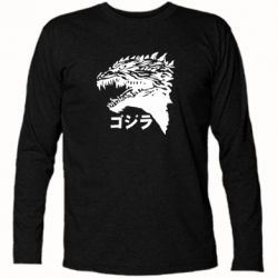Футболка с длинным рукавом Godzilla in japanese - PrintSalon