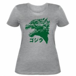 Женская футболка Godzilla in japanese - PrintSalon