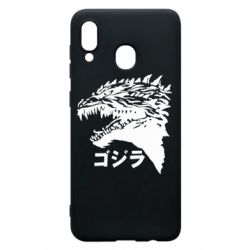 Чехол для Samsung A20 Godzilla in japanese - PrintSalon