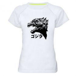 Женская футболка для спорта Godzilla in japanese - PrintSalon