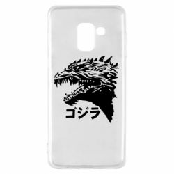 Чехол для Samsung A8 2018 Godzilla in japanese - PrintSalon