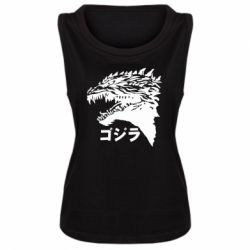Женская майка Godzilla in japanese - PrintSalon