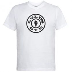 Мужская футболка  с V-образным вырезом Gold's Gym - PrintSalon