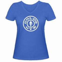 Женская футболка с V-образным вырезом Gold's Gym - PrintSalon