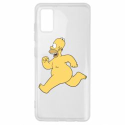 Чехол для Samsung A41 Голый Гомер Симпсон-PrintSalon Чехол для Samsung A41 Голый Гомер Симпсон