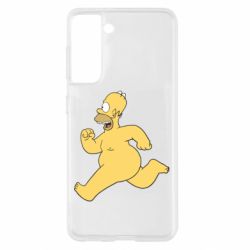 Чехол для Samsung S21 Голый Гомер Симпсон