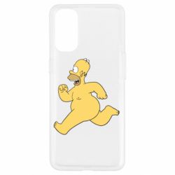 Чехол для Oppo Reno 4 Голый Гомер Симпсон - PrintSalon