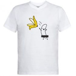 Чоловіча футболка з V-подібним вирізом Голий банан - PrintSalon