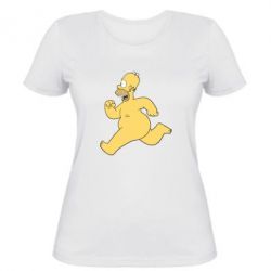 Женская футболка Голый Гомер Симпсон - PrintSalon