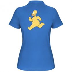 Женское поло Голый Гомер Симпсон - PrintSalon