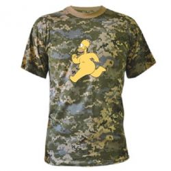 Камуфляжная футболка Голый Гомер Симпсон - PrintSalon