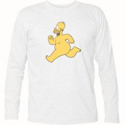 Футболка с длинным рукавом Голый Гомер Симпсон - PrintSalon