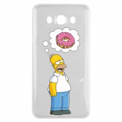 Чехол для Samsung J7 2016 Гомер думает о пончике - PrintSalon