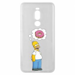 Чехол для Meizu Note 8 Гомер думает о пончике - PrintSalon
