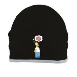 Шапка Гомер думает о пончике - PrintSalon