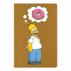 Блокнот с принто Гомер думает о пончике - PrintSalon