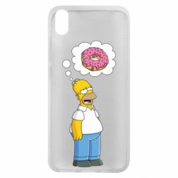 Чехол для Xiaomi Redmi 7A Гомер думает о пончике - PrintSalon