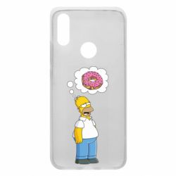 Чехол для Xiaomi Redmi 7 Гомер думает о пончике - PrintSalon