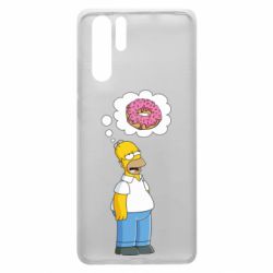 Чехол для Huawei P30 Pro Гомер думает о пончике