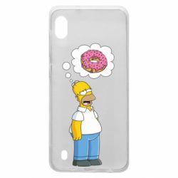 Чехол для Samsung A10 Гомер думает о пончике - PrintSalon
