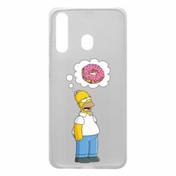 Чехол для Samsung A60 Гомер думает о пончике - PrintSalon