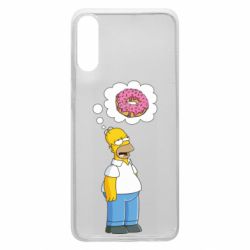 Чехол для Samsung A70 Гомер думает о пончике - PrintSalon