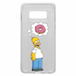 Чехол для Samsung S10e Гомер думает о пончике - PrintSalon