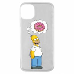 Чехол для iPhone 11 Pro Гомер думает о пончике - PrintSalon