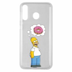 Чехол для Samsung M30 Гомер думает о пончике - PrintSalon