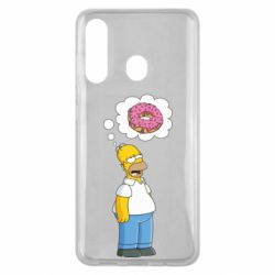 Чехол для Samsung M40 Гомер думает о пончике - PrintSalon