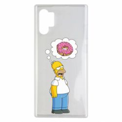 Чехол для Samsung Note 10 Plus Гомер думает о пончике - PrintSalon