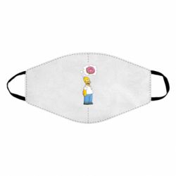 Маска многоразовая Гомер думает о пончике - PrintSalon