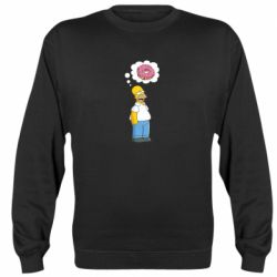 Cвитшот Гомер думает о пончике - PrintSalon