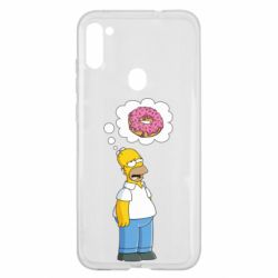 Чехол для Samsung A11/M11 Гомер думает о пончике - PrintSalon