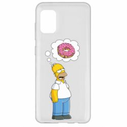Чехол для Samsung A31 Гомер думает о пончике - PrintSalon