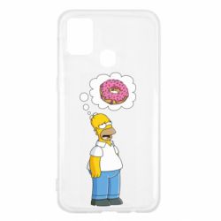 Чехол для Samsung M31 Гомер думает о пончике - PrintSalon
