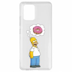 Чехол для Samsung S10 Lite Гомер думает о пончике - PrintSalon