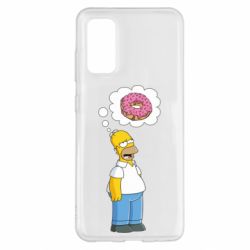 Чехол для Samsung S20 Гомер думает о пончике - PrintSalon