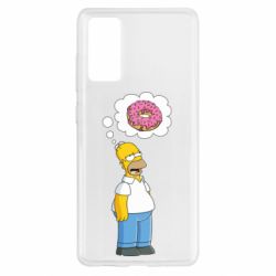 Чехол для Samsung S20 FE Гомер думает о пончике - PrintSalon