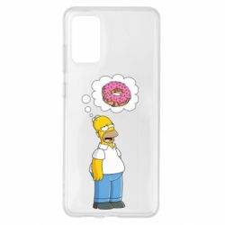 Чехол для Samsung S20+ Гомер думает о пончике - PrintSalon