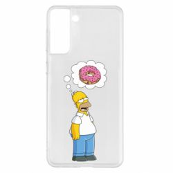 Чехол для Samsung S21+ Гомер думает о пончике - PrintSalon