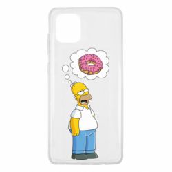 Чехол для Samsung Note 10 Lite Гомер думает о пончике - PrintSalon