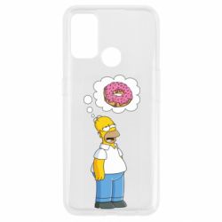 Чехол для Oppo A53/A32/A33 Гомер думает о пончике-PrintSalon Чехол для Oppo A53/A32/A33 Гомер думает о пончике