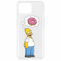 Чехол для Oppo Reno 4 Lite Гомер думает о пончике - PrintSalon