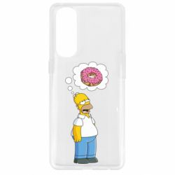 Чехол для Oppo Reno 4 Pro Гомер думает о пончике - PrintSalon