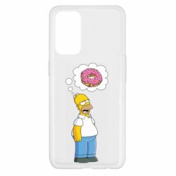 Чехол для Oppo Reno 5 4G Гомер думает о пончике - PrintSalon